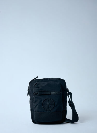 Stone Island Logo Patch Crossbody Bag Black sto0160062