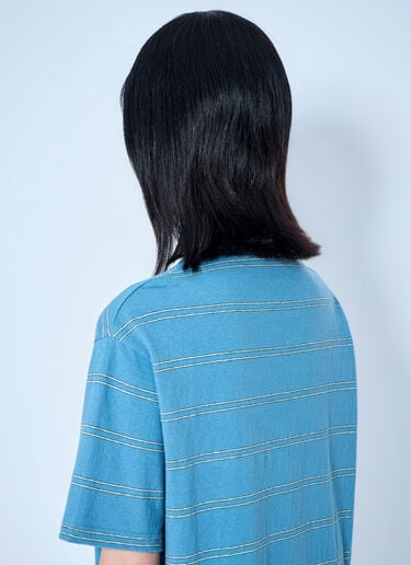 Jil Sander Striped Crewneck T-Shirt Blue jil0265004