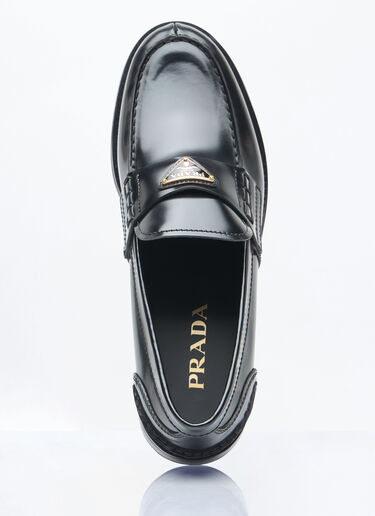 Prada Brushed Leather Loafers Black pra0259005