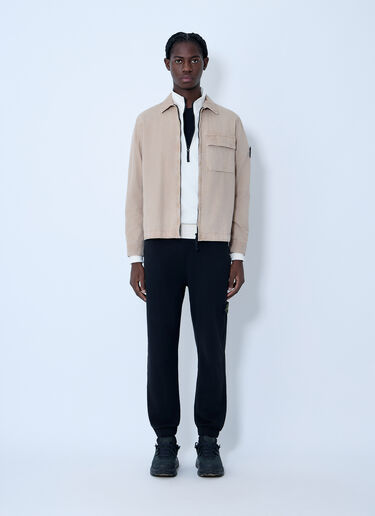 Stone Island Logo Patch Overshirt Beige sto0164043