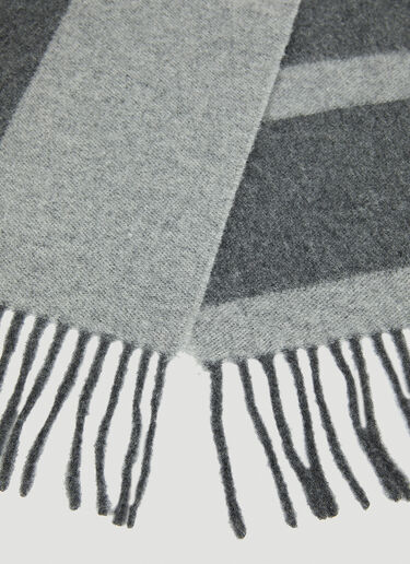 TOTEME Monogram Jacquard Scarf Grey tot0251015