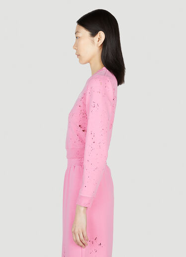 MM6 Maison Margiela Distressed Sweatshirt Pink mmm0252005