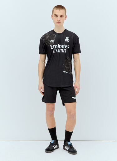 Y-3 x Real Madrid Logo Applique Jersey T-Shirt Black rma0156004