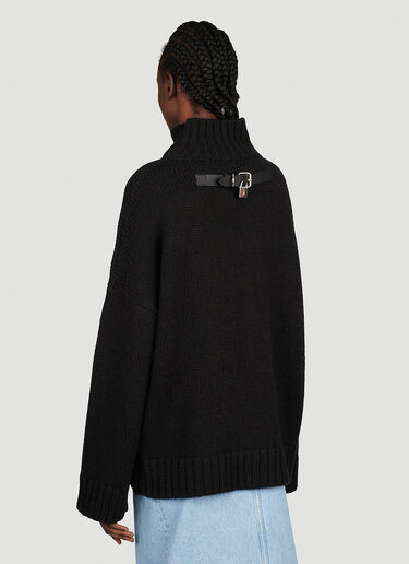 Leather Patch Pocket Sweater JW Anderson Leather Patch Pocket Sweater Black jwa0253012