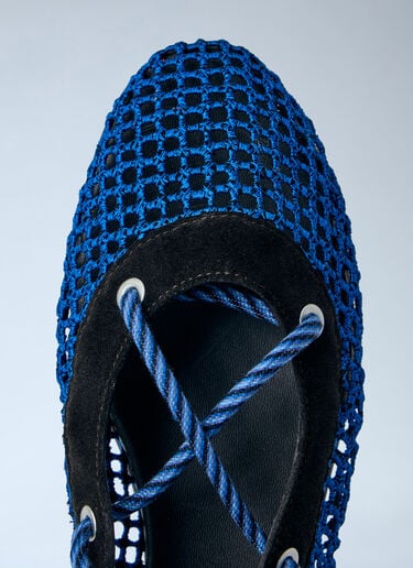 Kiko Kostadinov Reticella Lace Up Boot Blue kko0264014