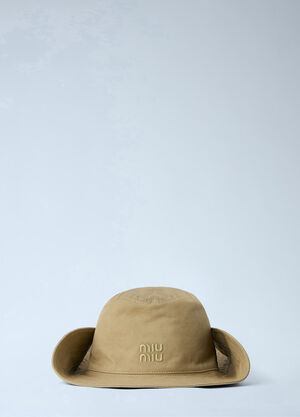 Miu Miu Gabardine Cowboy Hat Beige miu0264206