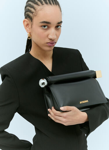 Jacquemus La Pochette Rond CarrÃ© 手拿包 黑色 jac0256054