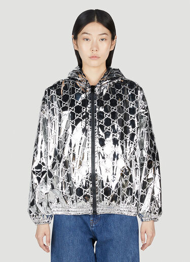 Gucci GG Embossed Bomber Jacket Silver guc0253060