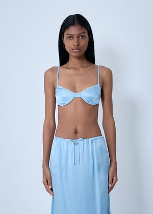 Prada Silk Bralette Grey pra0263114