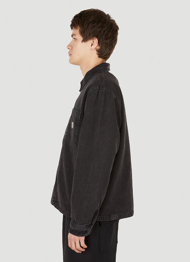 Canvas Zip Overshirt Stüssy Canvas Zip Overshirt Black sts0152005