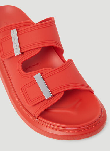 Alexander McQueen Twin Strap Rubber Sandals Red amq0252009