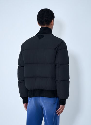 Prada High-Neck Puffer Jacket Black pra0163057