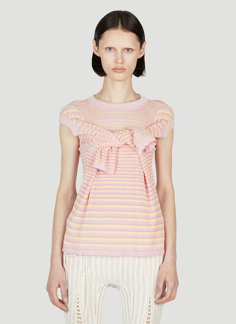 Kiko Kostadinov Gradient Multi Sleeve Top White kko0252006