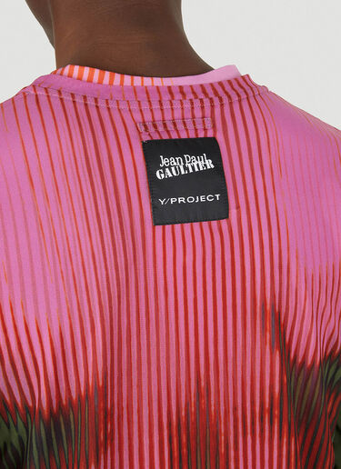 Y/Project x Jean Paul Gaultier Body Morph Mesh Cover Top Pink ypg0350004