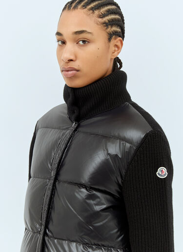 Moncler Zip-Up Padded Cardigan Black mon0259035