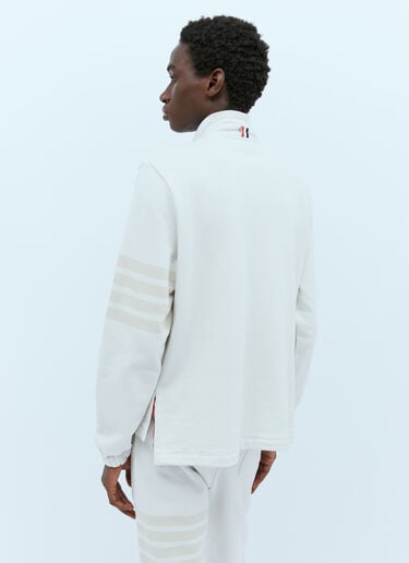 로고 패치 쿼터 집업 스웨터셔츠 Thom Browne 로고 패치 쿼터 집업 스웨터셔츠 크림 thb0153002