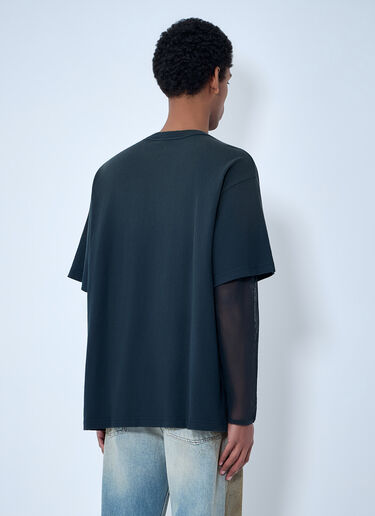 Acne Studios Layered Logo Embellished T-shirt Grey acn0363019