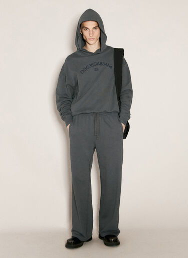 Dolce & Gabbana Cropped Hooded Sweatshirt Grey dol0156005