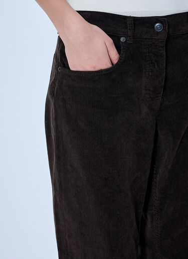 LN-CC® - The Row: Frava Cotton-Corduroy Mid-Rise Straight-Leg Pants - Brown The Row Frava Cotton-Corduroy Mid-Rise Straight-Leg Pants Brown row0265006