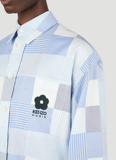 Kenzo Patchwork Shirt Light Blue knz0152014