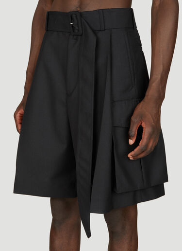 Dries Van Noten Wide-Belted Shorts Black dvn0156011