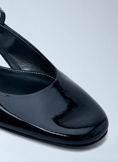 TOTEME Patent Leather Slingback Flats Black tot0264043