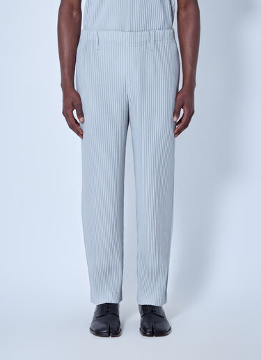 LN-CC® - Homme Plissé Issey Miyake: Pleated Cropped Pants - Grey Homme Plissé Issey Miyake Pleated Cropped Pants Grey hmp0166011