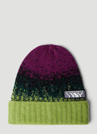 Y/Project Gradient Knit Beanie Hat Green ypr0149020