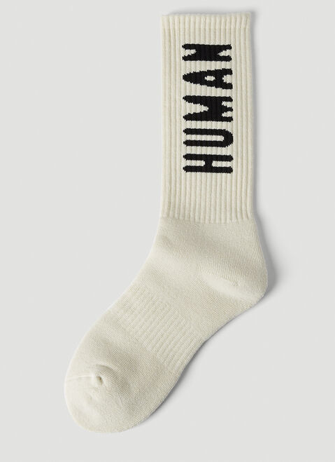 Human Made Logo Socks White hmd0154018