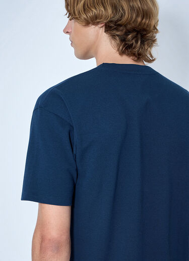 Saint Laurent Cassandre Oversized T-Shirt Blue sla0164002