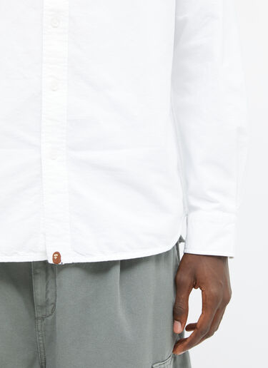 A BATHING APE® Ape Head One Point Oxford Shirt White aba0154024