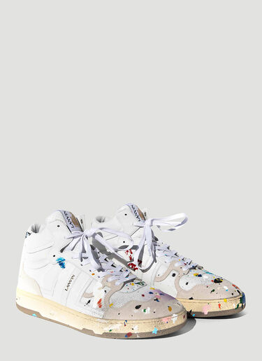 Lanvin X Gallery Dept. Splatter Clay High-Top Sneakers White lag0146015