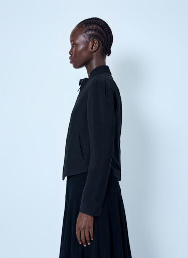LN-CC® - LIMI Feu: Gusseted Stand Collar Blouson - Black LIMI Feu Gusseted Stand Collar Blouson Black lmf0263003