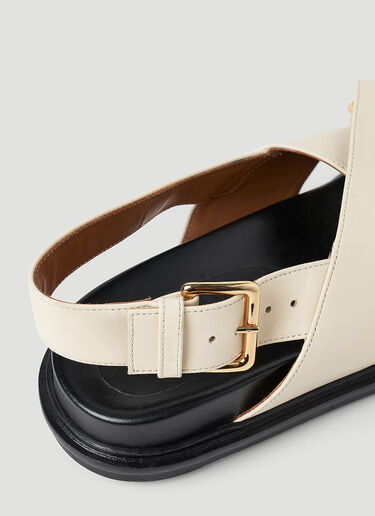 Marni 퍼스벳 가죽 샌들 화이트 mni0255024