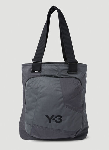 Y-3 Logo Print Tote Bag Grey yyy0152043