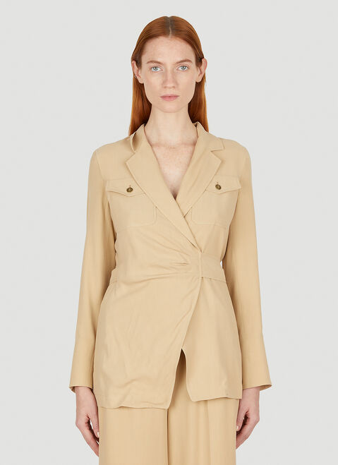 Jacquemus Fleur Wrap Front Blazer Beige jac0248040