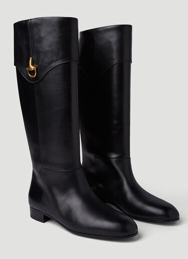 Gucci Horsebit Riding Boots Black guc0251080