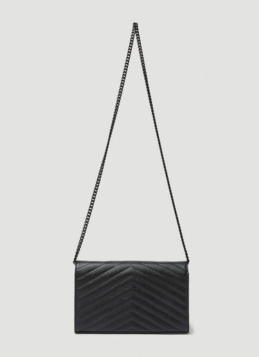 Saint Laurent Envelope Chain Wallet Shoulder Bag Black sla0247104