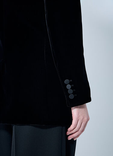 Saint Laurent Velvet Blazer Black sla0259005