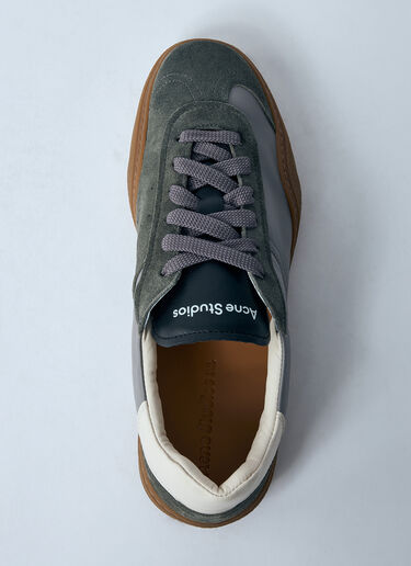 Acne Studios Leather Low-Top Sneakers Grey acn0159026