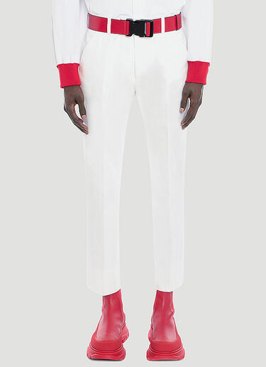 Alexander McQueen Straight-Leg Pants White amq0146008