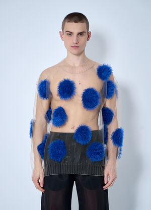 Walter Van Beirendonck Flying Dots Sweater Blue wlt0160005