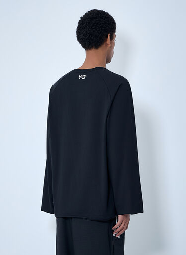 Y-3 Striped Shoulder Cotton T-Shirt Black yyy0364028