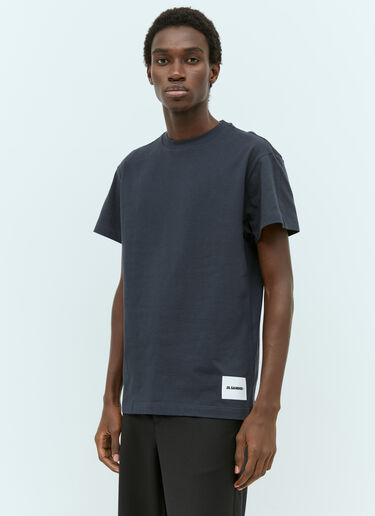 Jil Sander+ 3枚入り半袖Tシャツ ブラック jsp0156004