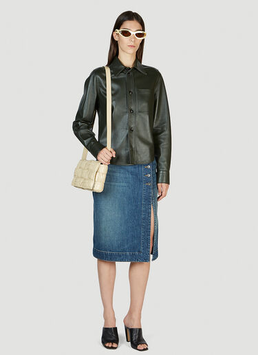 Bottega Veneta Buttoned Denim Skirt Blue bov0251122