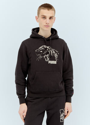 Puma x Noah Logo Print Hooded Sweatshirt Black pun0156003