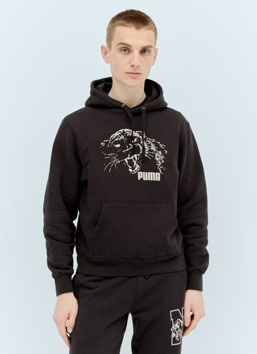 Puma x Noah Logo Print Hooded Sweatshirt Black pun0156003