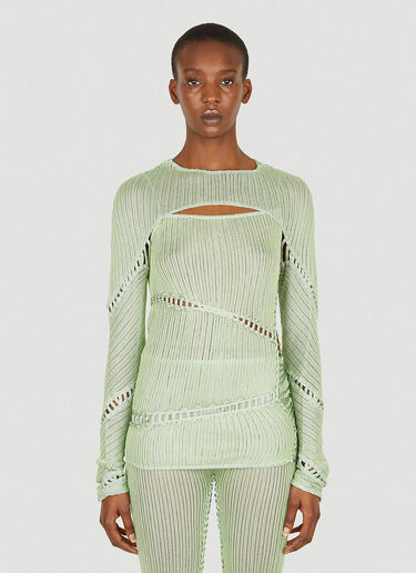 Isa Boulder Jigsaw Reversible Long Sleeve Top Green isa0249012