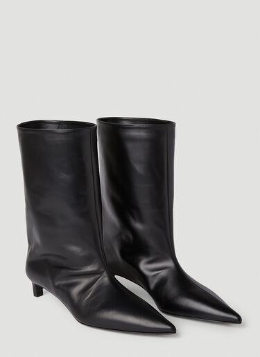 Jil Sander Half Heeled Boots Black jil0251059