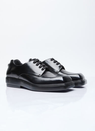 Prada Square Toe Derby Shoes Black pra0156013